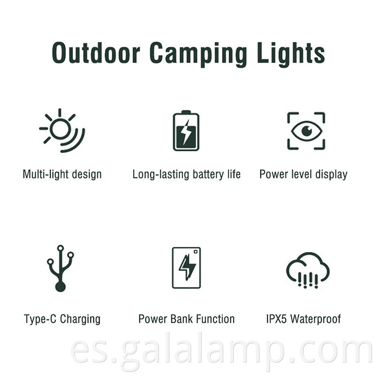 Ligera LED recargable ultra brillante para aventuras al aire libre